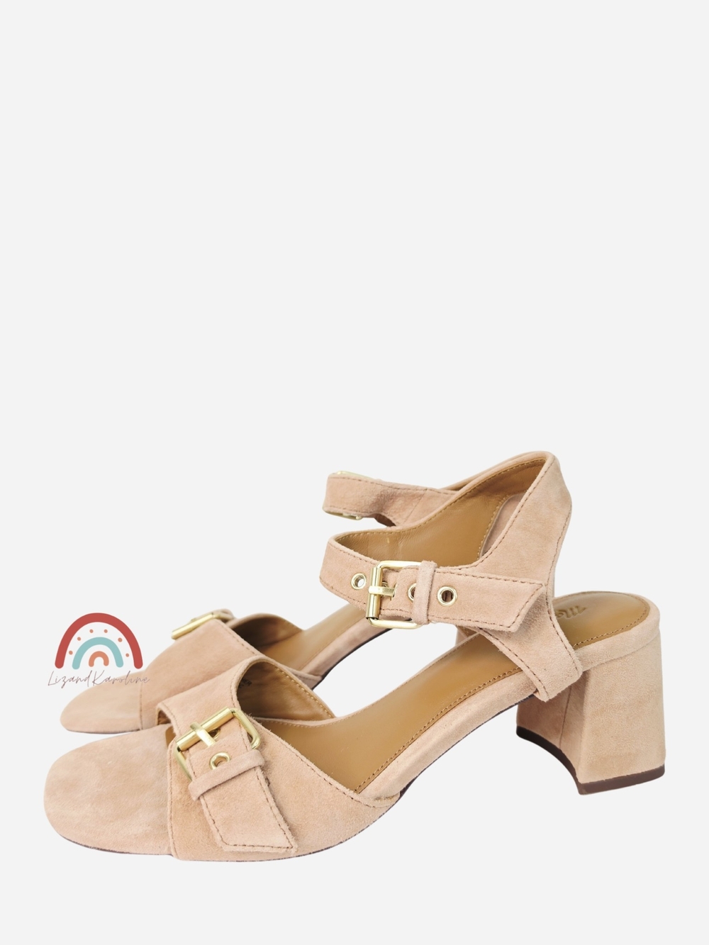 New! Madewell The Neeka Ankle-Strap Heeled Sandal in Suede Warm Umber 8 - Picture 4 of 15